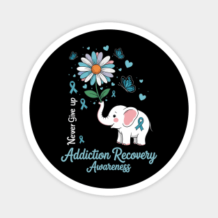 Elephant Addiction Recovery Awareness Magnet
